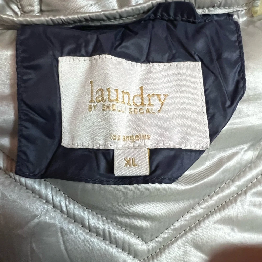 Laundry By Shelli Segal Dark Blue Puffer Jacket - Picture 3 of 5